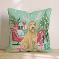 Green Meadow Goldendoodle Antlers Throw Pillow - Hillcroft Home
