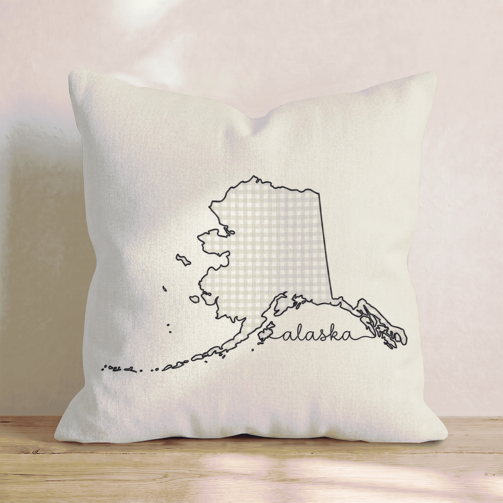 Green Plaid Alaska Throw Pillow - Hillcroft Home