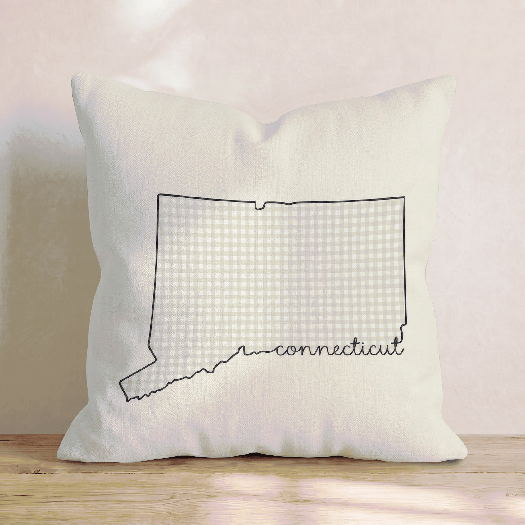 Green Plaid Connecticut Throw Pillow - Hillcroft Home