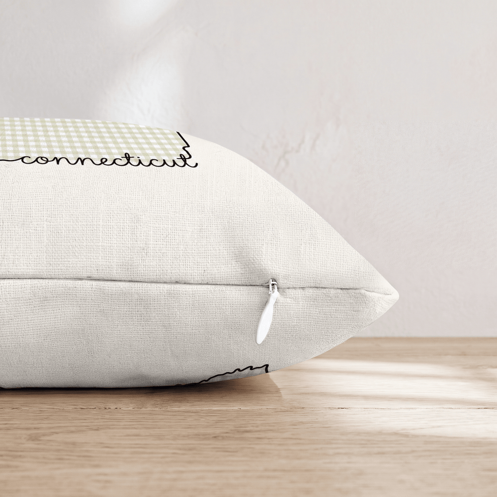 Green Plaid Connecticut Throw Pillow - Hillcroft Home