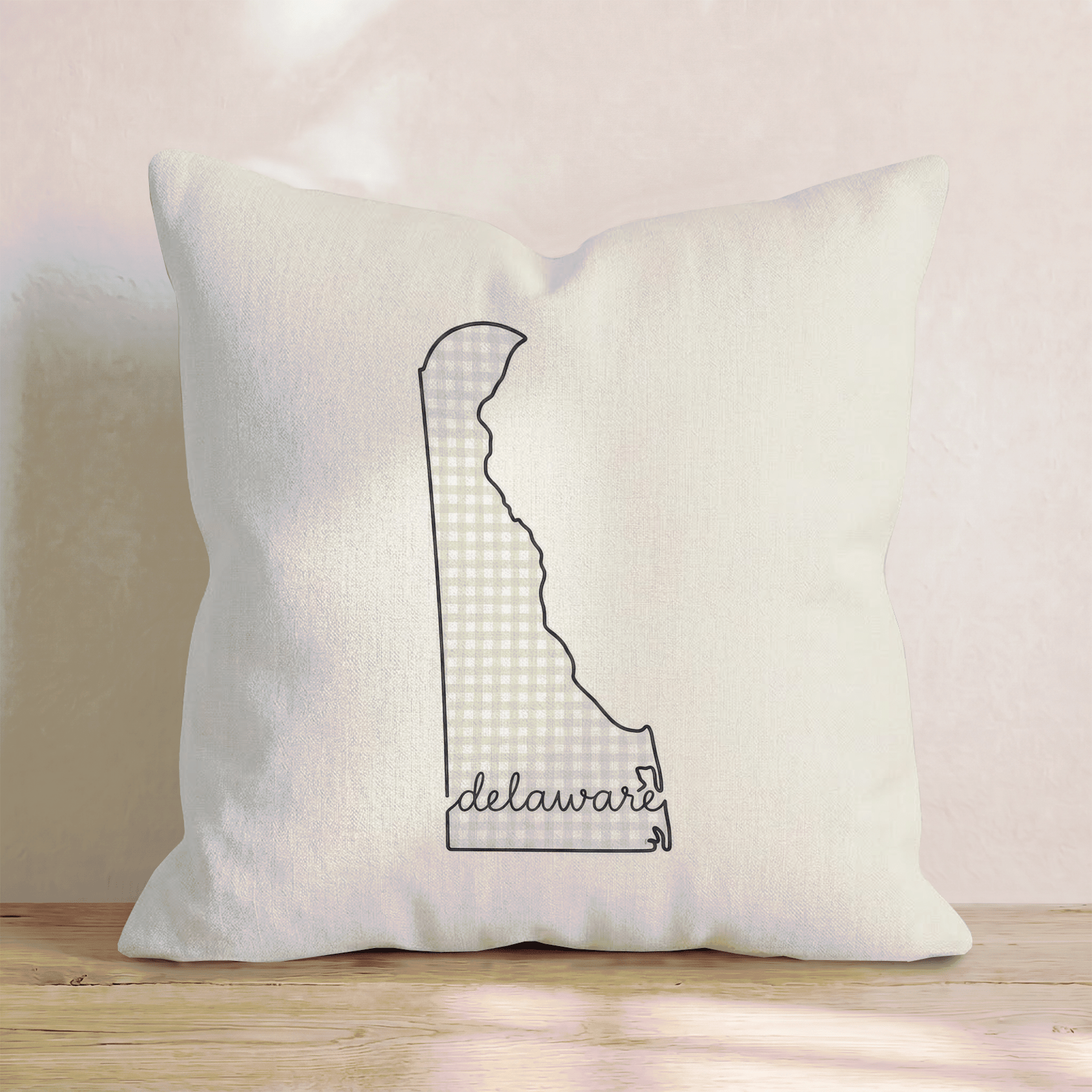Green Plaid Deleware Throw Pillow - Hillcroft Home