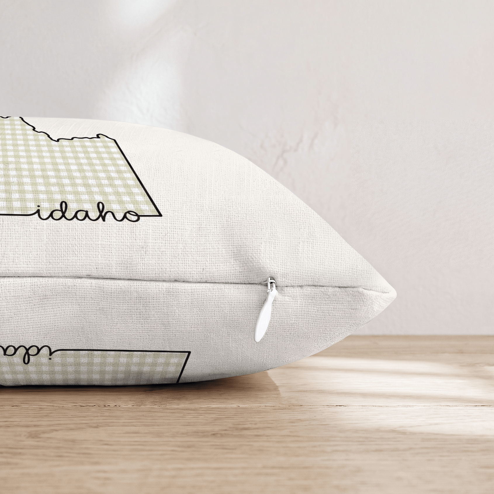 Green Plaid Idaho Throw Pillow - Hillcroft Home
