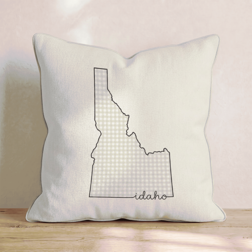 Green Plaid Idaho Throw Pillow - Hillcroft Home