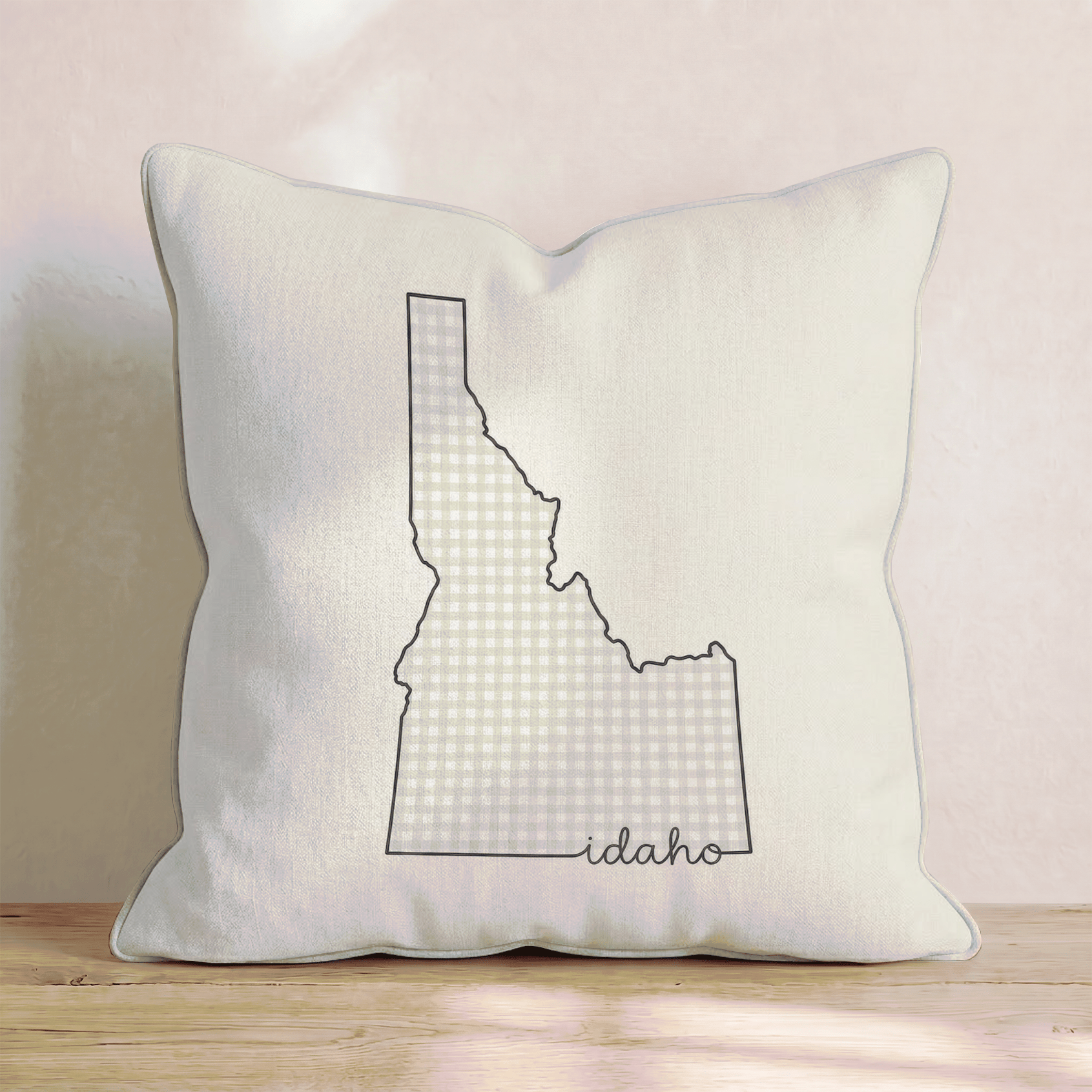 Green Plaid Idaho Throw Pillow - Hillcroft Home
