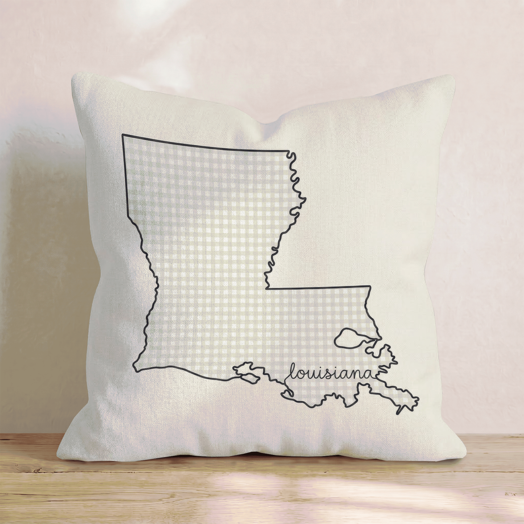 Green Plaid Lousiana Throw Pillow - Hillcroft Home