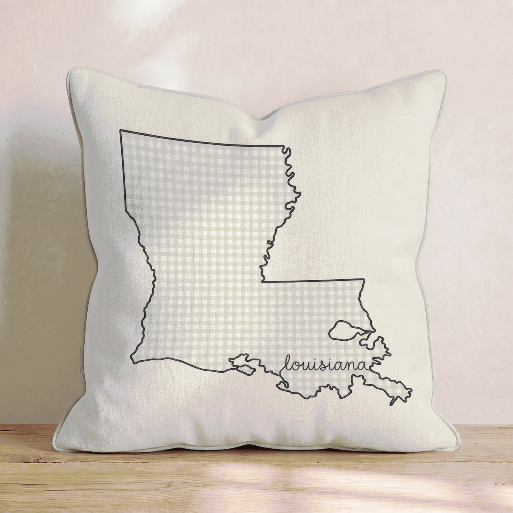 Green Plaid Lousiana Throw Pillow - Hillcroft Home
