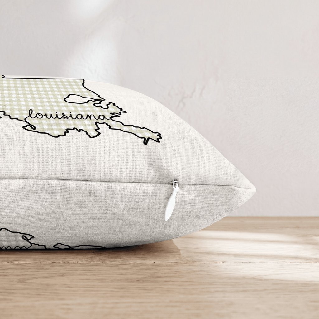 Green Plaid Lousiana Throw Pillow - Hillcroft Home