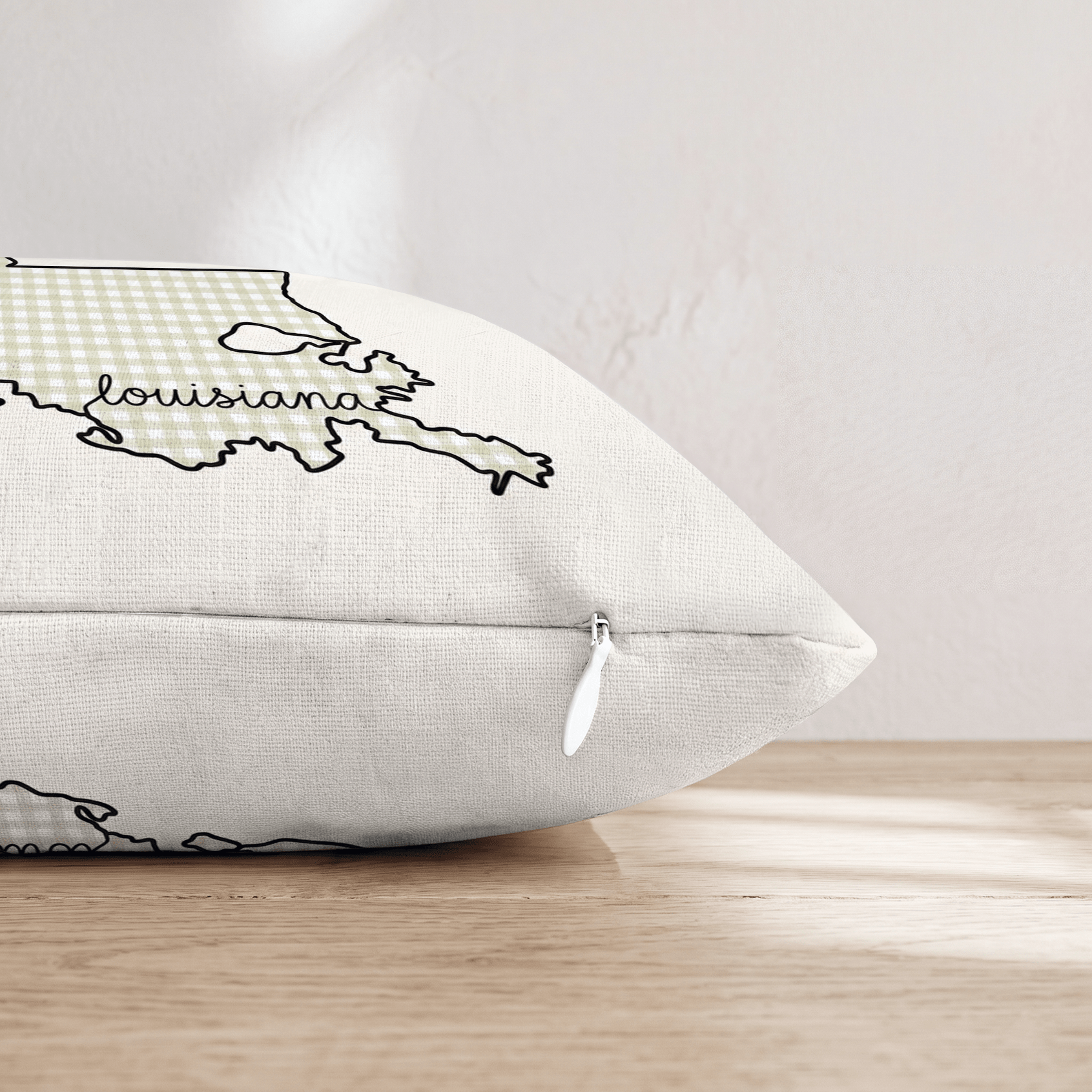 Green Plaid Lousiana Throw Pillow - Hillcroft Home