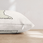 Green Plaid Minnesota Throw Pillow - Hillcroft Home