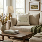 Green Plaid Nebraska Throw Pillow - Hillcroft Home