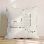 Green Plaid New York Throw Pillow - Hillcroft Home