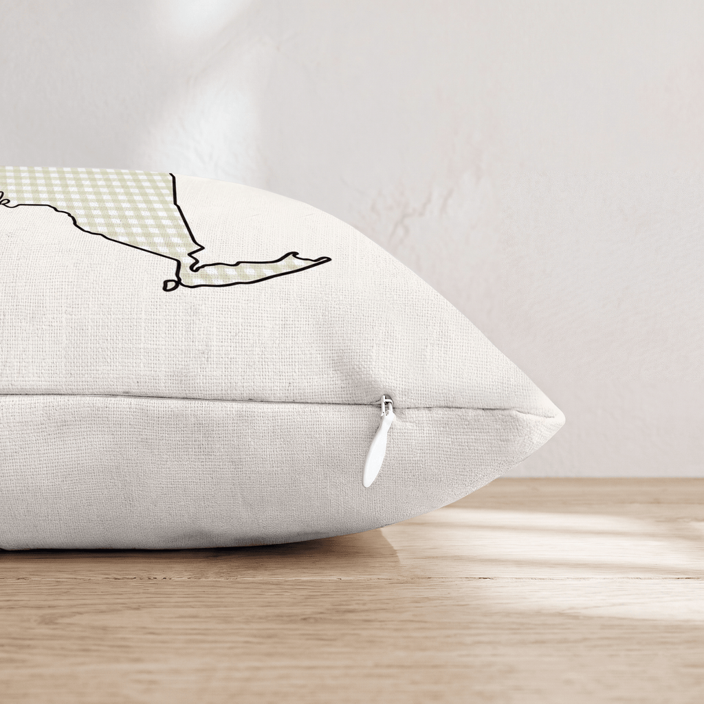 Green Plaid New York Throw Pillow - Hillcroft Home