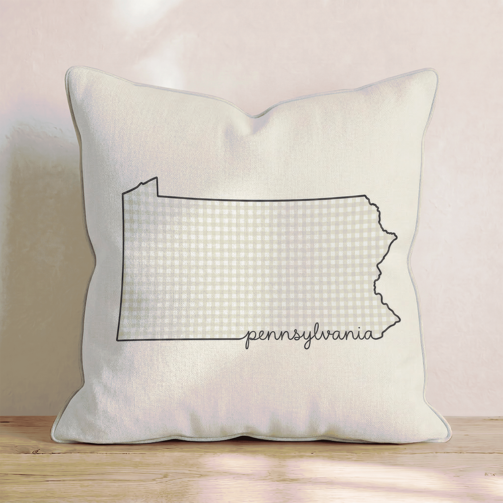 Green Plaid Pennsylvania Throw Pillow - Hillcroft Home