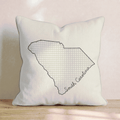 Green Plaid South Carolina Throw Pillow - Hillcroft Home
