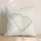 Green Plaid South Carolina Throw Pillow - Hillcroft Home