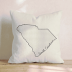 Green Plaid South Carolina Throw Pillow - Hillcroft Home
