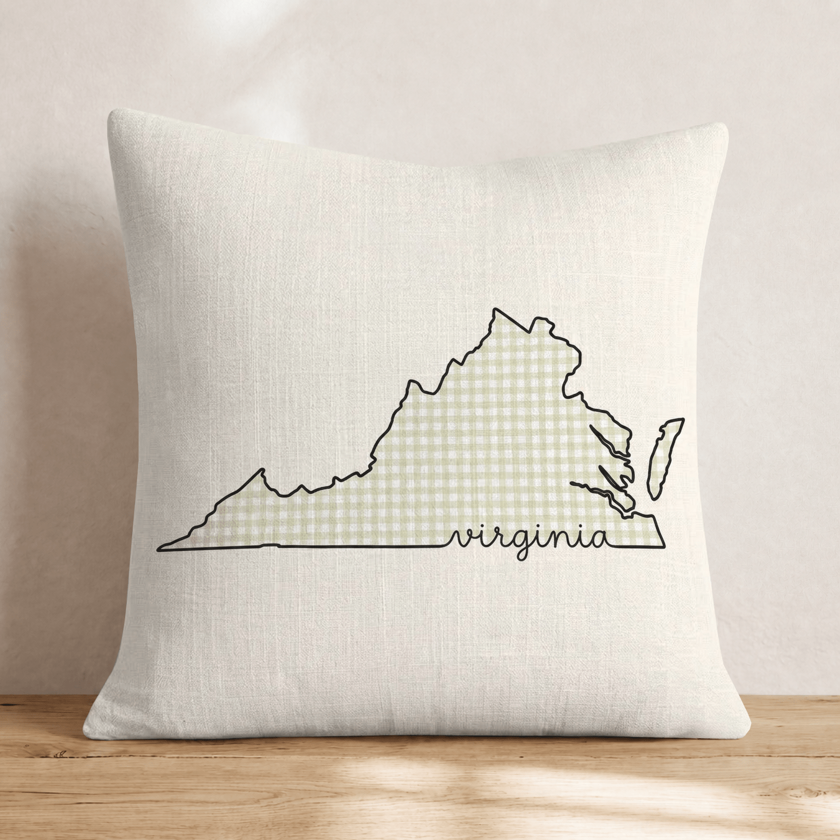 Green Plaid Virginia Throw Pillow - Hillcroft Home