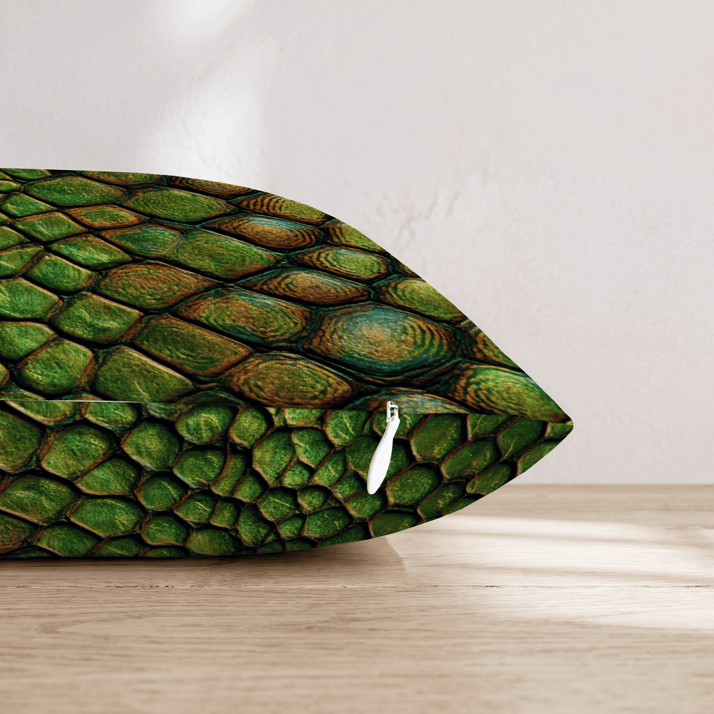 Green Scale Shift Throw Pillow - Hillcroft Home