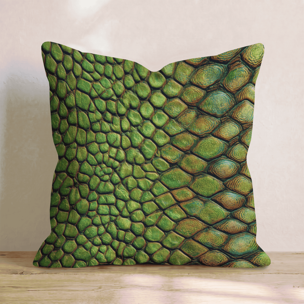 Green Scale Shift Throw Pillow - Hillcroft Home