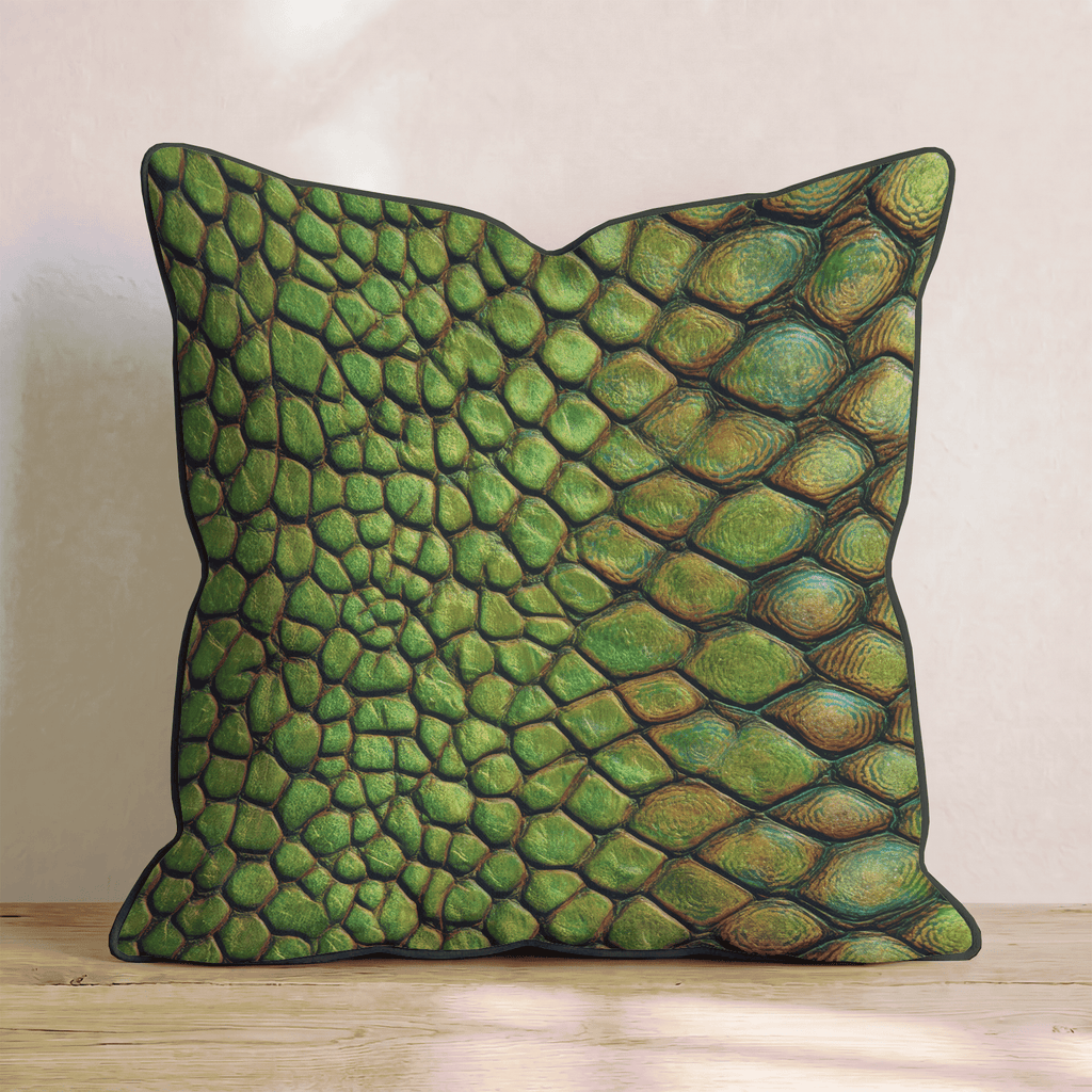 Green Scale Shift Throw Pillow - Hillcroft Home