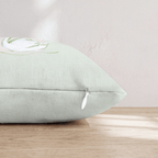 Green Swan Heart Throw Pillow - Hillcroft Home