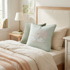 Green Swan Heart Throw Pillow - Hillcroft Home