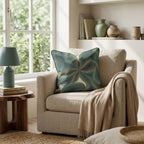 Green Warp Throw Pillow - Hillcroft Home