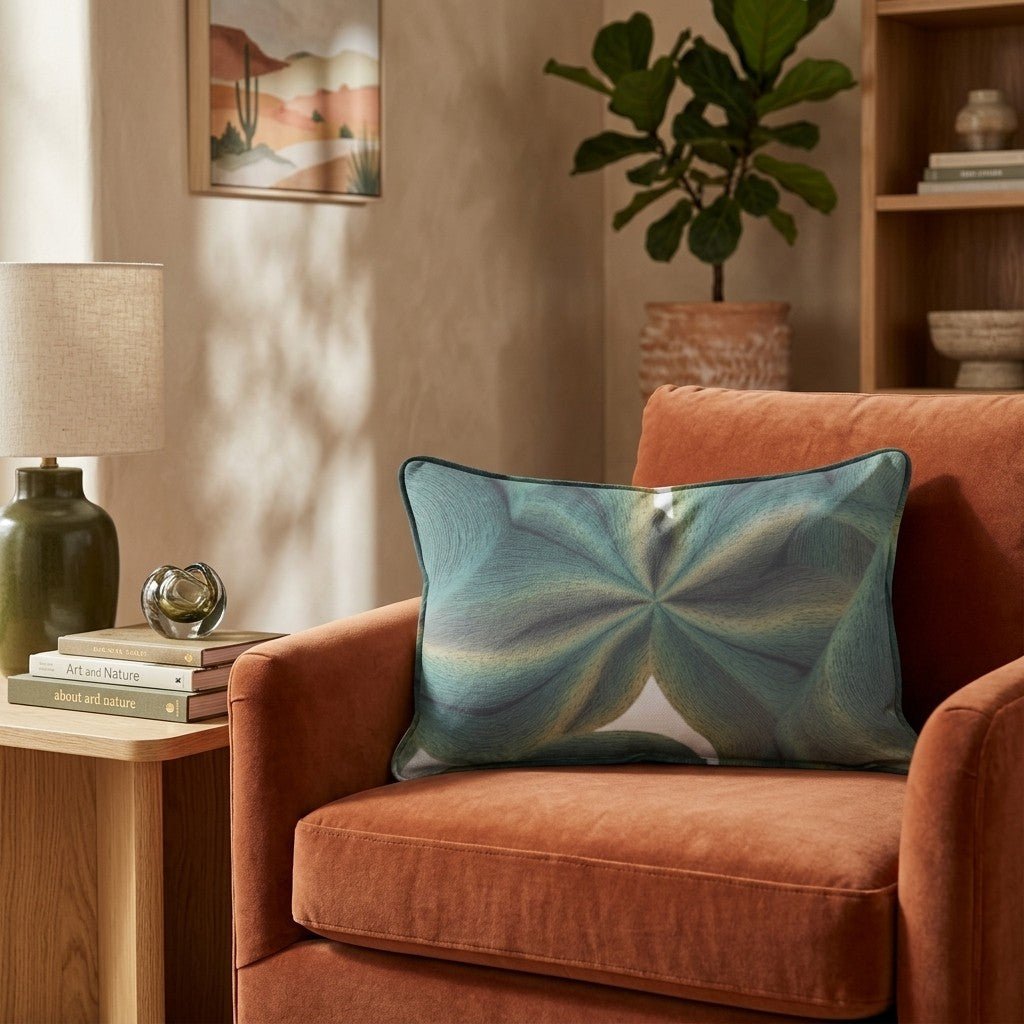Green Warp Throw Pillow - Hillcroft Home