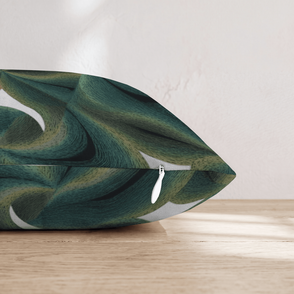 Green Warp Throw Pillow - Hillcroft Home