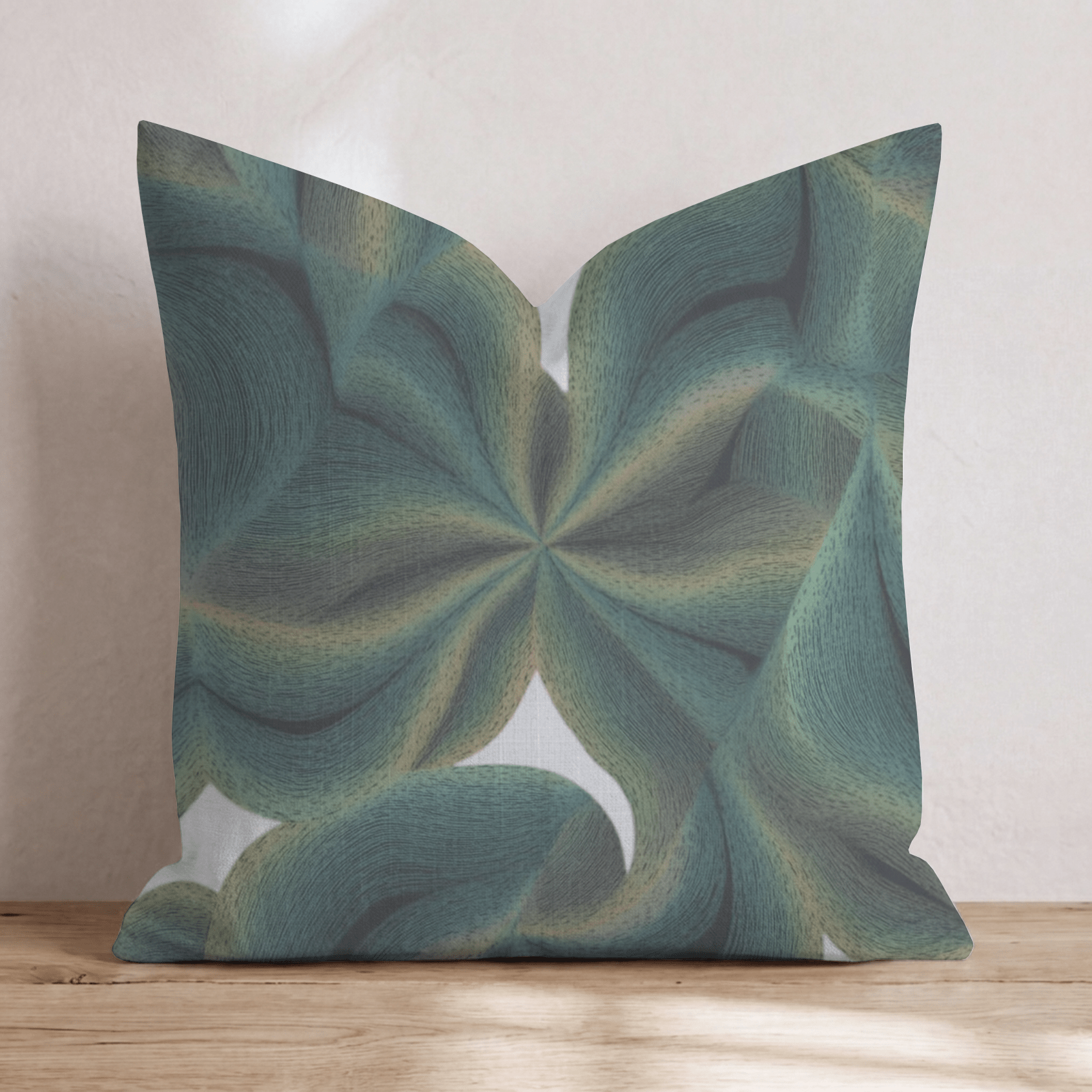 Green Warp Throw Pillow - Hillcroft Home