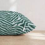 Green Zebra Throw Pillow - Hillcroft Home