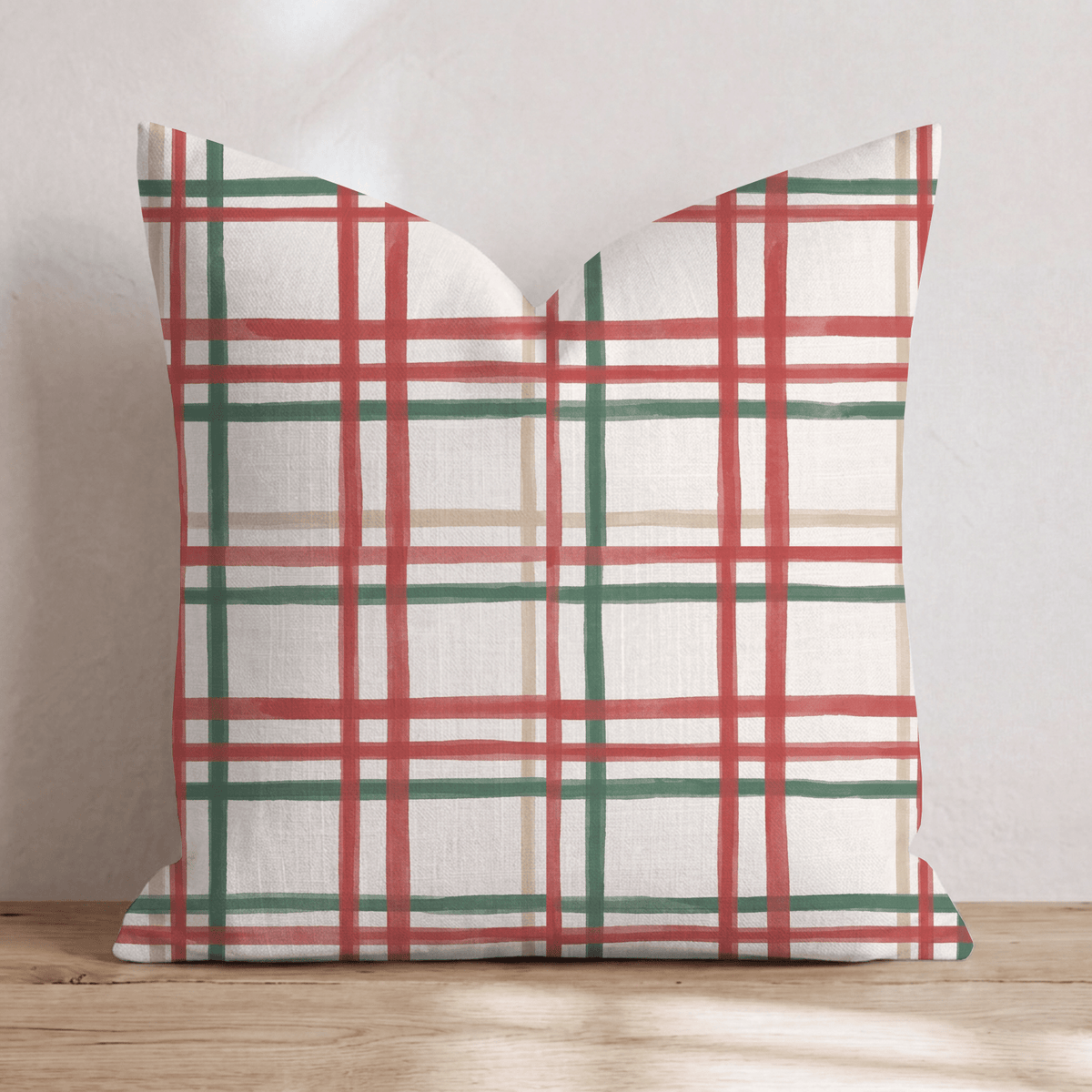 Greenhouse Check Terracotta Throw Pillow throw pillow - Hillcroft Home