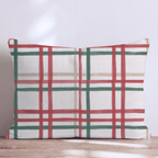 Greenhouse Check Terracotta Throw Pillow throw pillow - Hillcroft Home