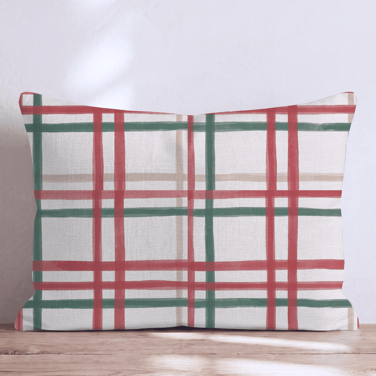 Greenhouse Check Terracotta Throw Pillow throw pillow - Hillcroft Home