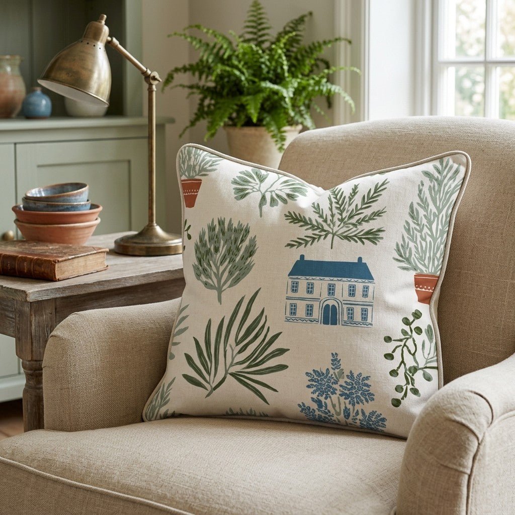 Greenhouse Garden Throw Pillow - Hillcroft Home