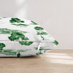 Greenside Toile Throw Pillow - Hillcroft Home