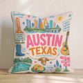 Greetings From Austin Throw Pillow - Hillcroft Home