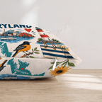Greetings From Baltimore Throw Pillow - Hillcroft Home