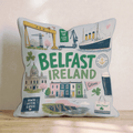 Greetings From Belfast Throw Pillow - Hillcroft Home