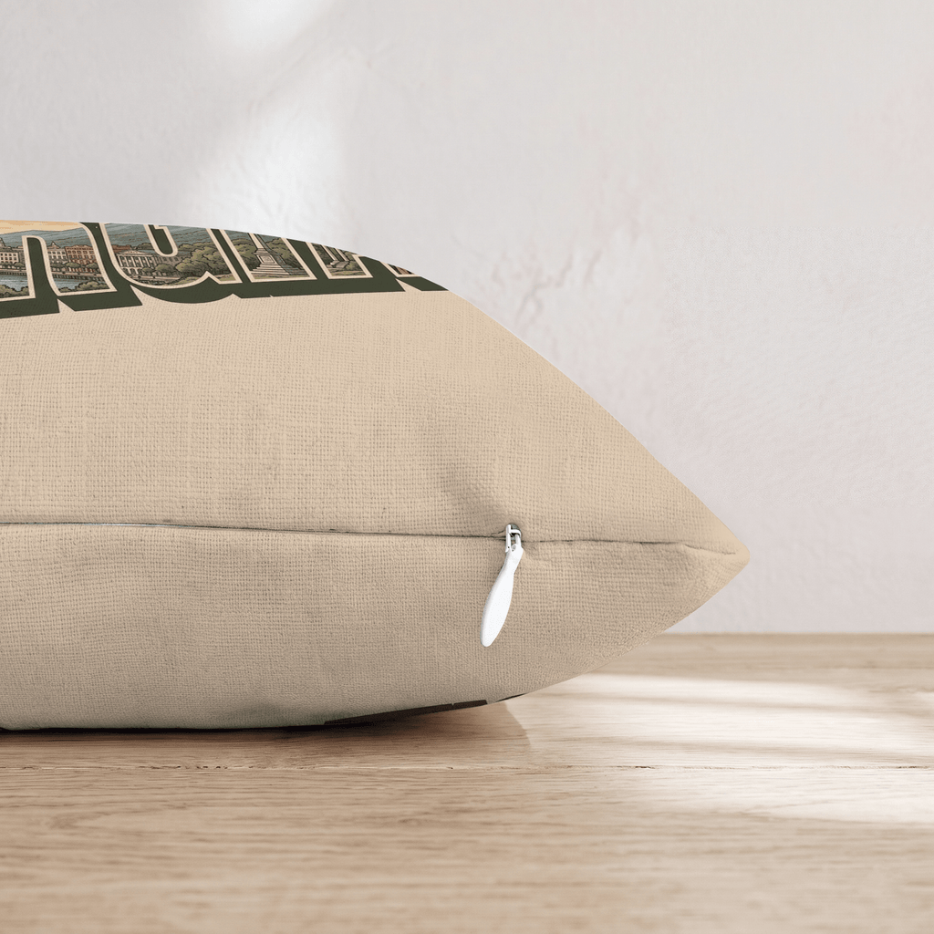 Greetings From Georgia Throw Pillow - Hillcroft Home