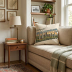 Greetings From Illinois Throw Pillow - Hillcroft Home