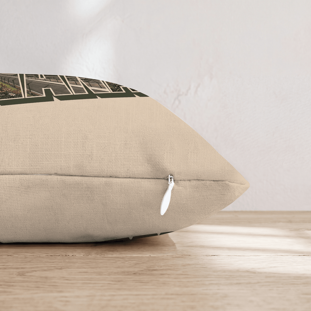Greetings From Indiana Throw Pillow - Hillcroft Home