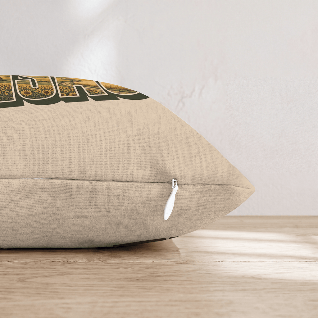 Greetings From Kansas Throw Pillow - Hillcroft Home