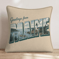 Greetings From Maine Throw Pillow - Hillcroft Home