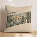 Greetings From Mississippi Throw Pillow - Hillcroft Home