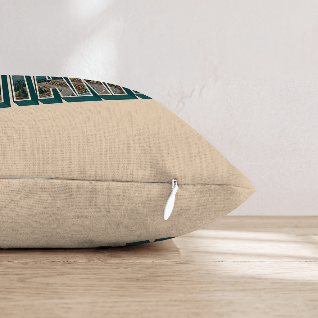 Greetings From Montana Throw Pillow - Hillcroft Home