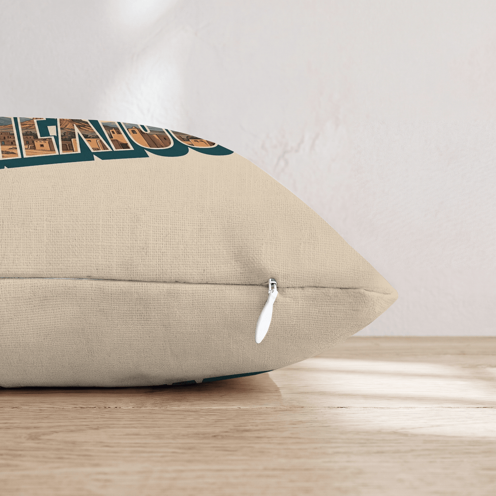 Greetings From New Mexico Throw Pillow - Hillcroft Home