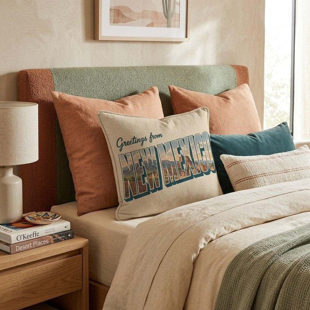 Greetings From New Mexico Throw Pillow - Hillcroft Home