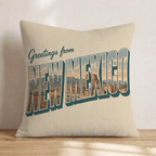 Greetings From New Mexico Throw Pillow - Hillcroft Home