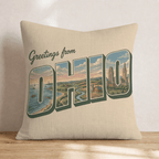 Greetings From Ohio Throw Pillow - Hillcroft Home
